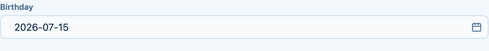 A datepicker